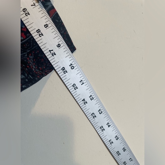 Sea NY TUCKERNUCK Navy Blue Red Floral Ruffle Tiered Midi Silk Dress Sz 4 Boho - Picture 15 of 16